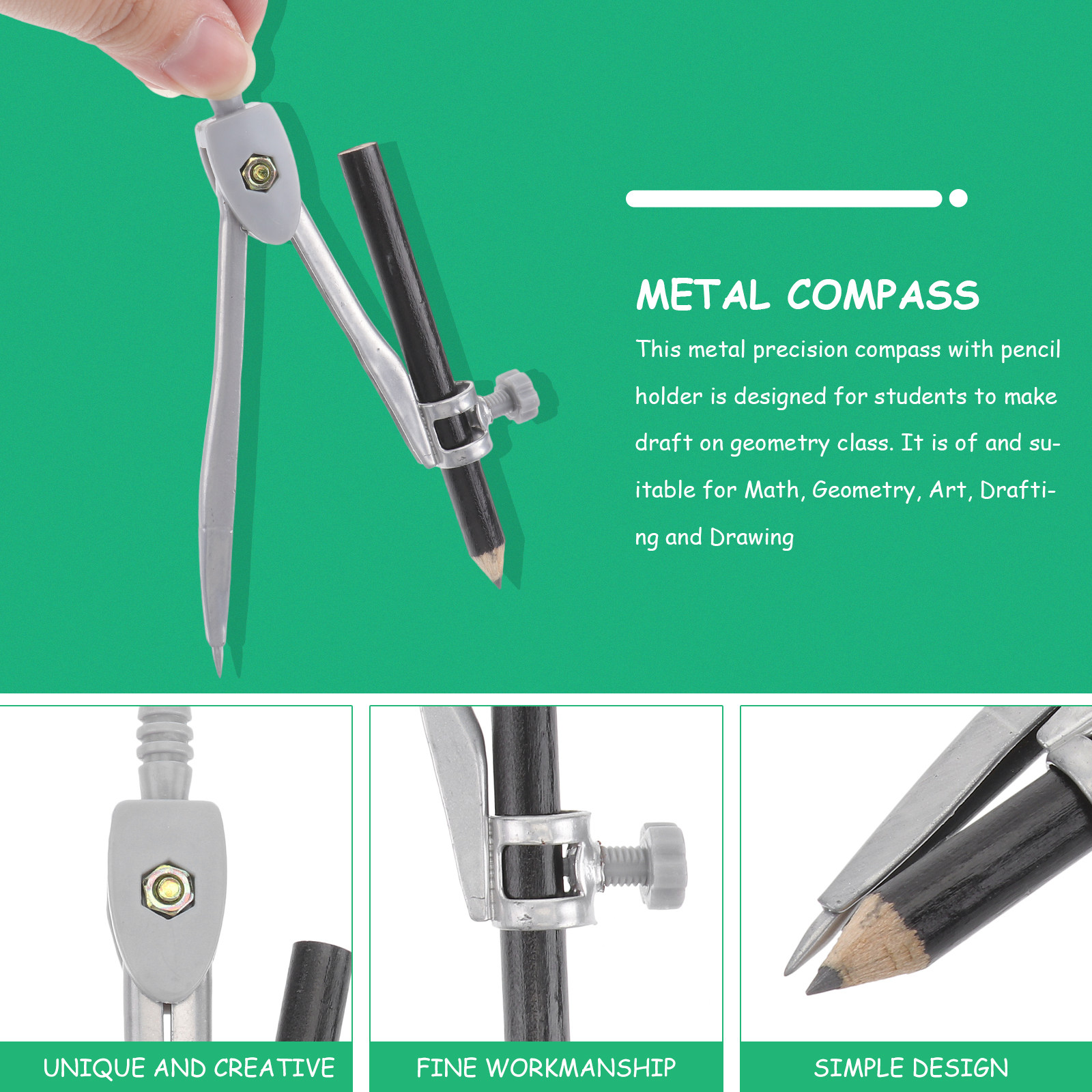 Professional Compass Metal Com - Math Geometry Set With Compass review and price