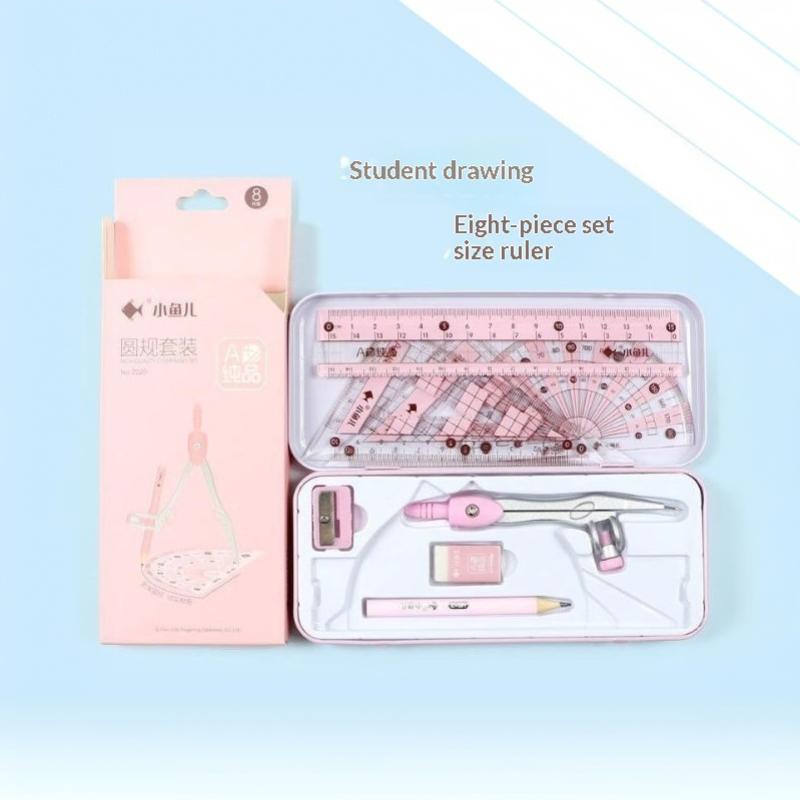 8Pcs/Set Geometry Math Drawing - Math Geometry Set With Compass review and price