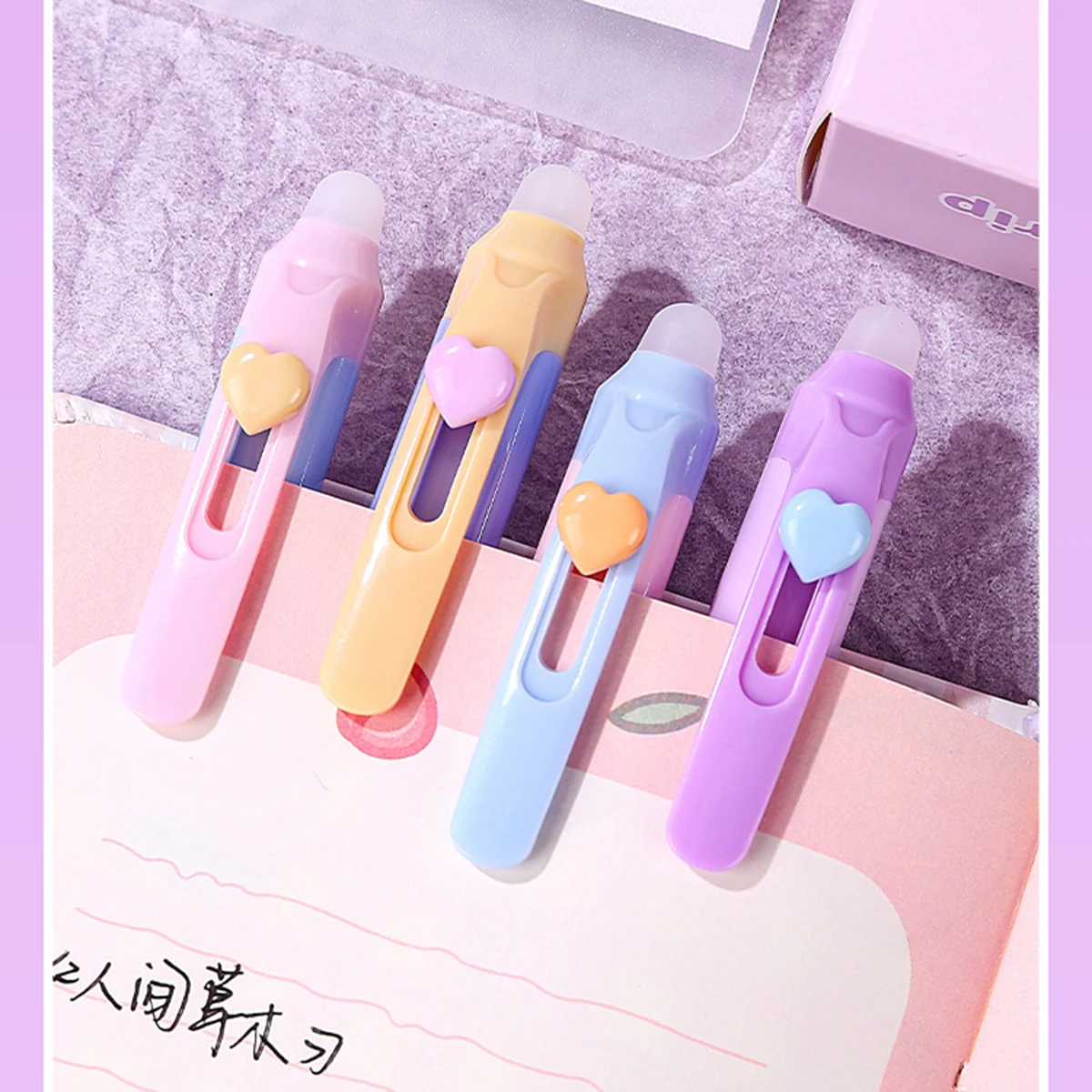 12Pcs Posture Correction Erasa - Retractable Eraser Pen Click review and price