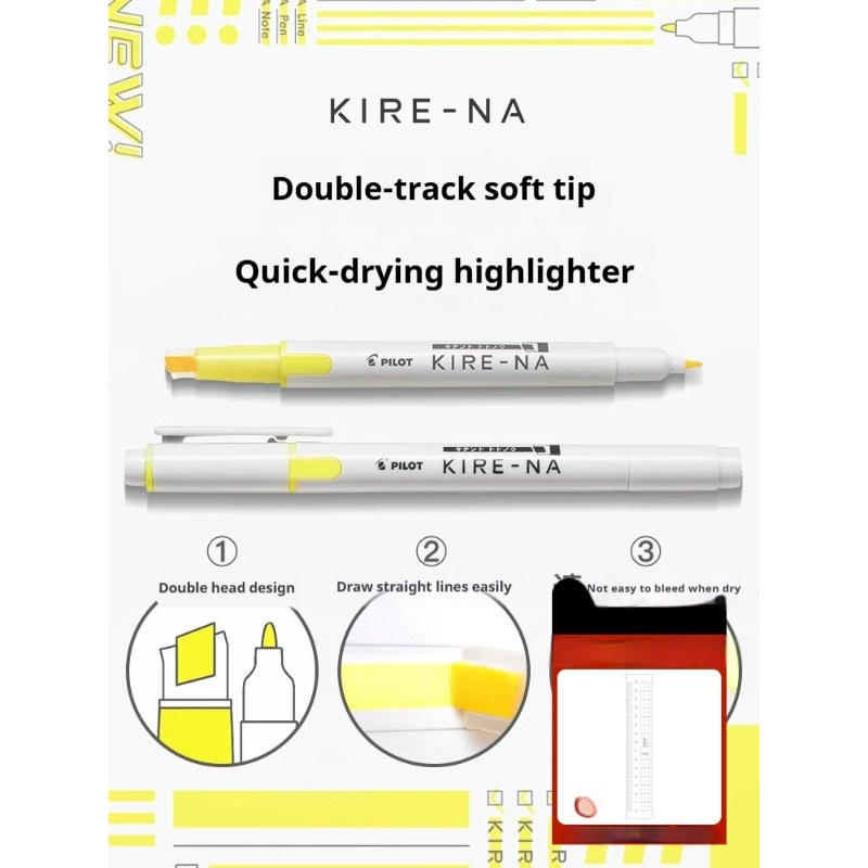 1/3/4/5/10PCS PILOT KIRE-NA Hi - Pastel Highlighter Set Double Ended review and price