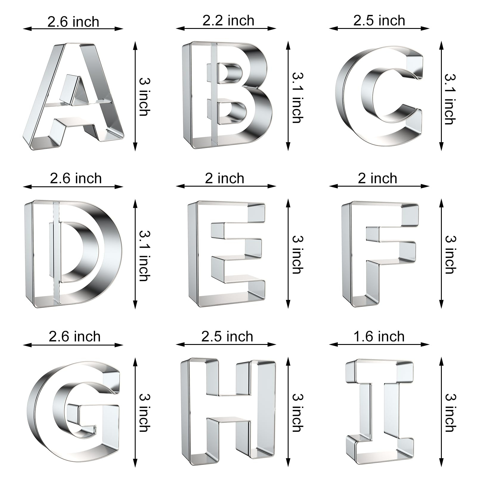 Letter Cookie Cutters Shapes - - Writing Tools review and price