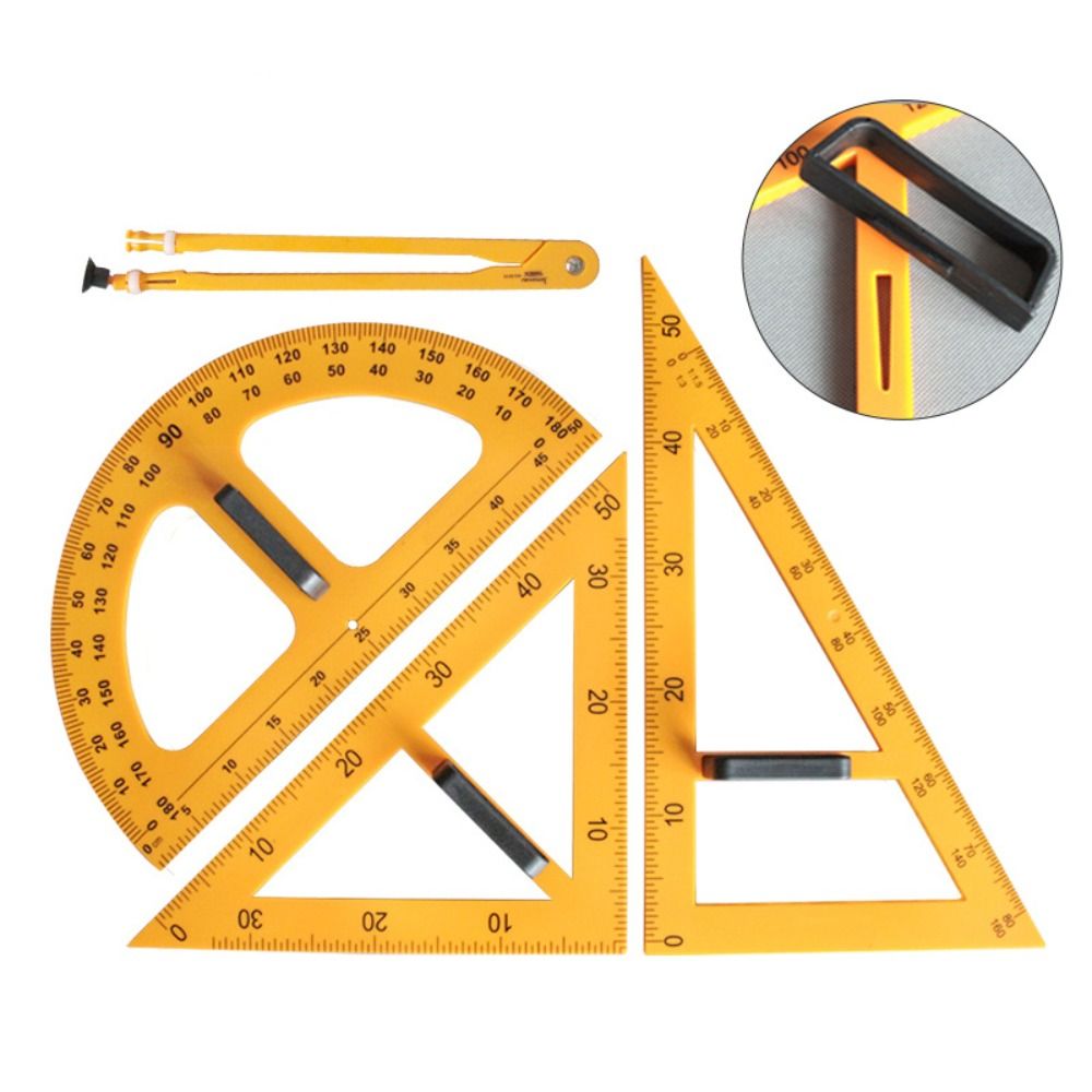 Durable Large Triangular Ruler - Math Geometry Set With Compass review and price